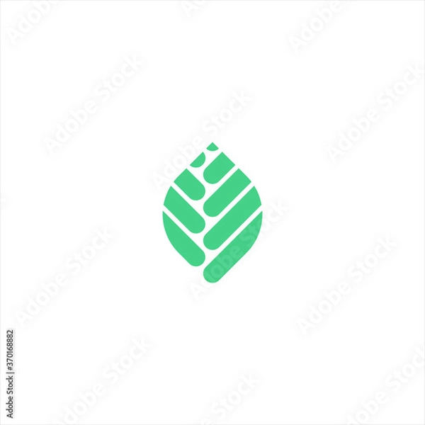 Fototapeta Abstract Green Leaf and Leaves logo Icon Vector Design. Landscape Design, Garden, Plant, Nature, Health and Ecology Vector Logo Illustration.