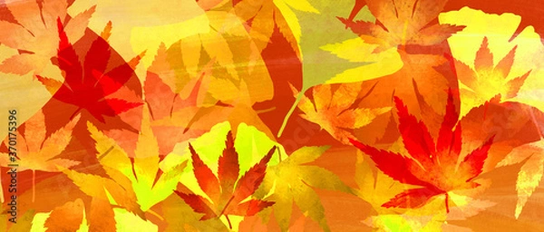 Obraz 紅葉のある秋のイメージの背景イラスト