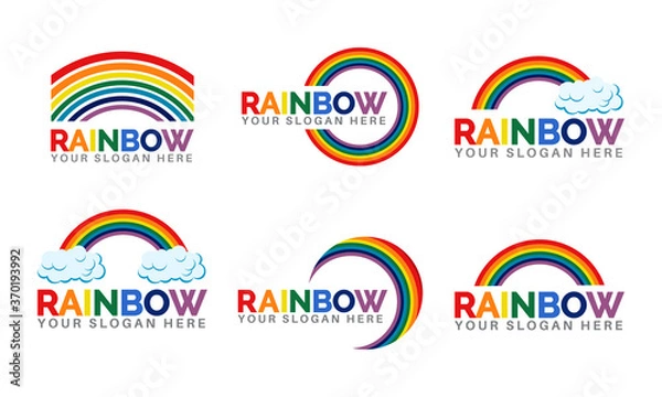 Fototapeta Rainbow logo design bundle - vector element