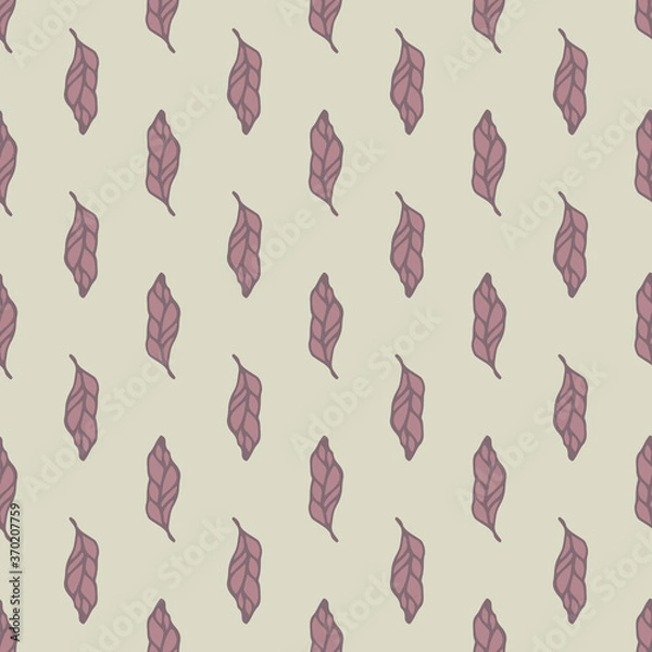 Fototapeta seamless pattern, beige background, leaf ornament