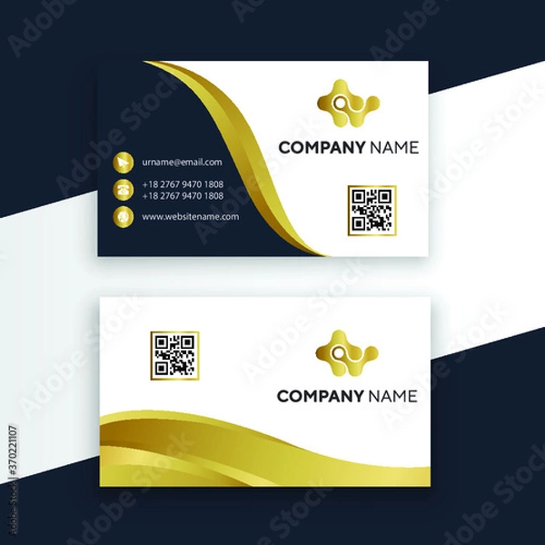 Obraz golden business card template vector