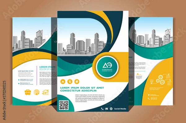 Fototapeta Vector Brochure modern design Layout template info graphic