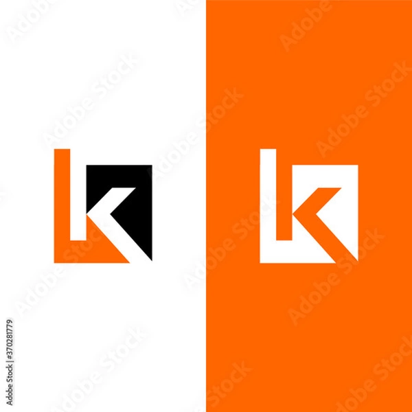 Fototapeta K abstract vector logo monogram template
