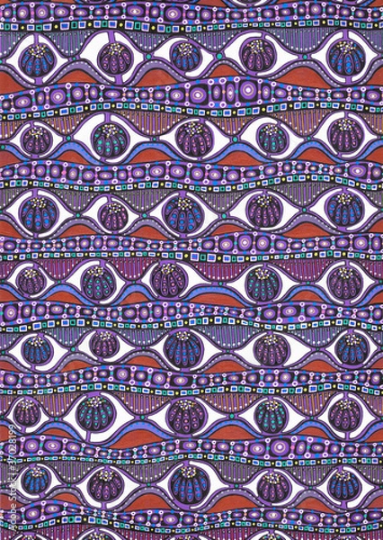 Obraz Colorful abstract freehand pattern