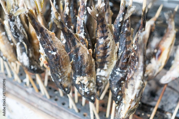 Obraz 龍泉洞のイワナの塩焼き