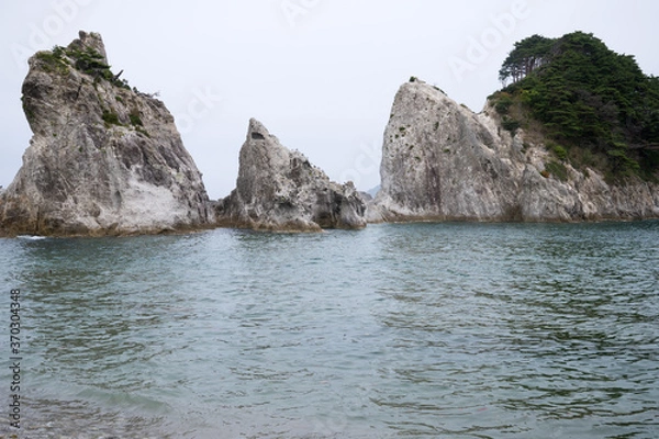 Obraz 浄土ヶ浜の海岸