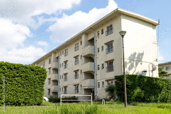 Obraz 1960年代の古い団地　千葉県船橋市　日本