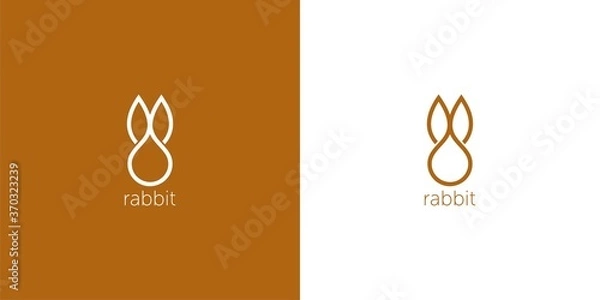 Fototapeta Rabbit Logo Design Template. Vector Illustration. logotype