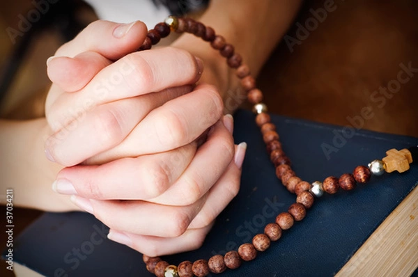 Obraz female hands praying