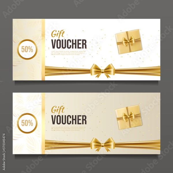 Obraz set gift voucher template design .