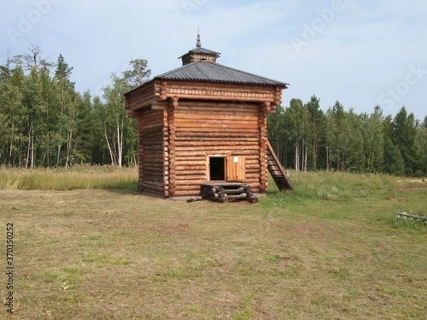 Obraz Брацкий острог (цикл "Ангарская деревня")