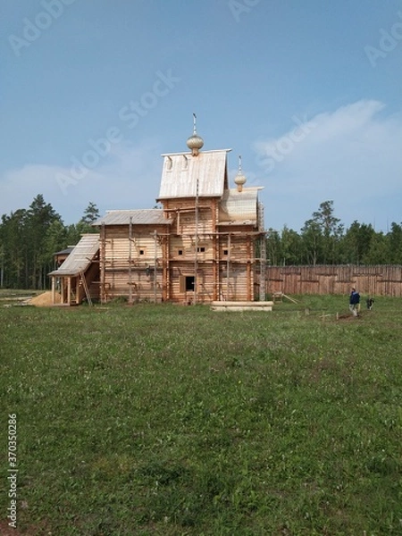 Obraz Брацкий острог (цикл "Ангарская деревня")