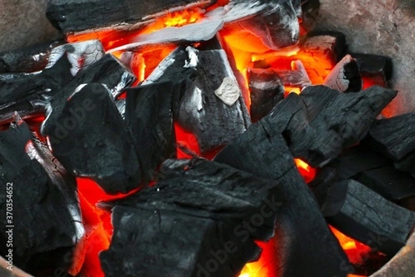 Obraz fire in the fireplace