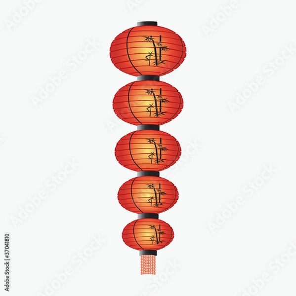 Fototapeta Red paper lanterns.