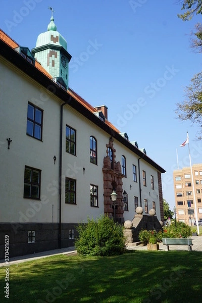 Obraz White building, red roofs