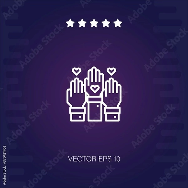 Fototapeta teamwork vector icon modern illustration