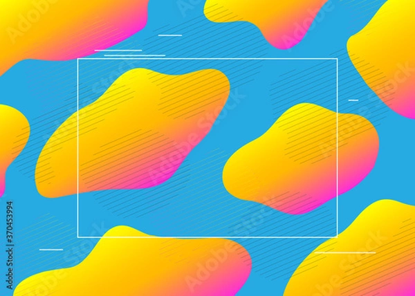 Fototapeta Colorful geometric background. Fluid shapes composition. Modern graphic for message board with abstract elements.