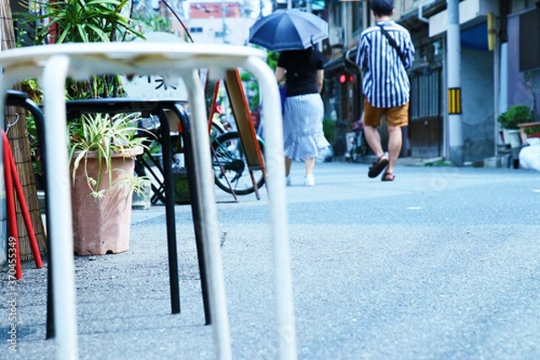 Fototapeta 下町の風景　中崎町　カフェ