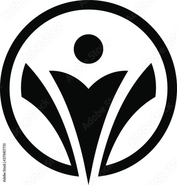 Fototapeta vector black man icon