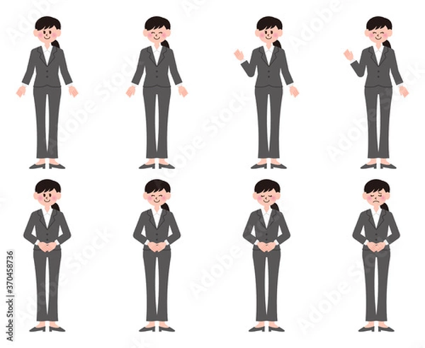 Fototapeta ポーズをとっているスーツ姿の女性