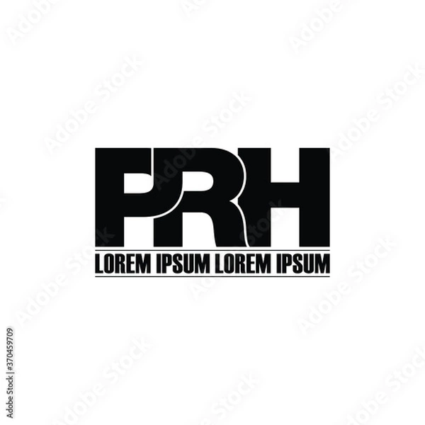 Fototapeta Letter PRH monogram logo design vector