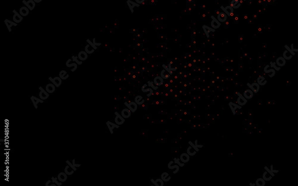 Fototapeta Dark Orange vector background with bubbles.