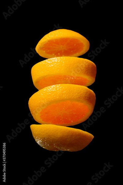 Obraz Floating Orange Black Backround