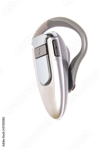 Fototapeta Bluetooth headset isolated on white background