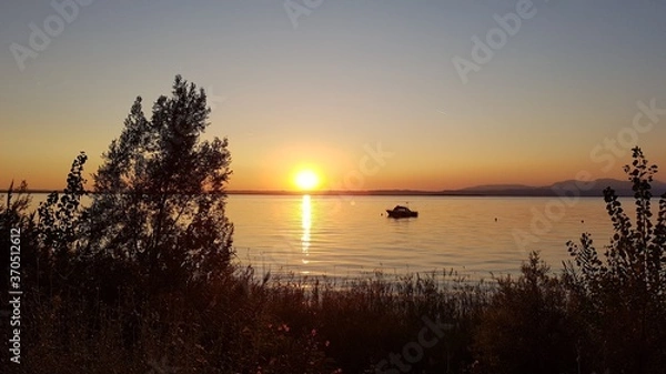 Obraz sunset on the river