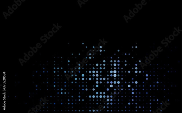 Fototapeta Dark Black vector backdrop with dots.