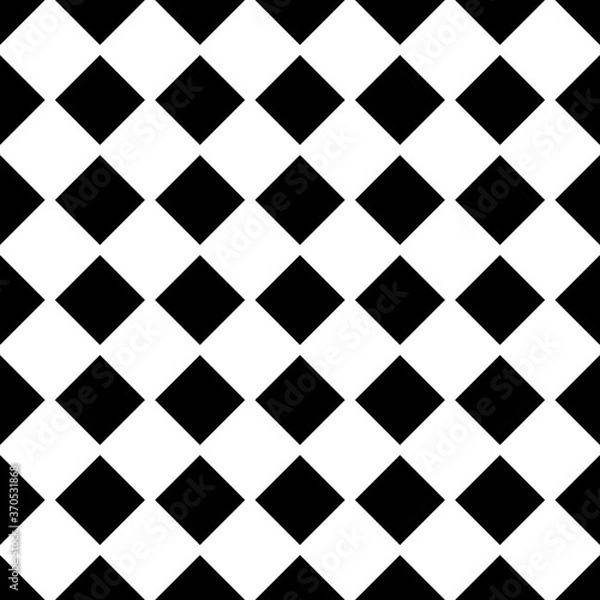 Fototapeta Geometric diamonds simple and minimal black and white pattern wallpaper background