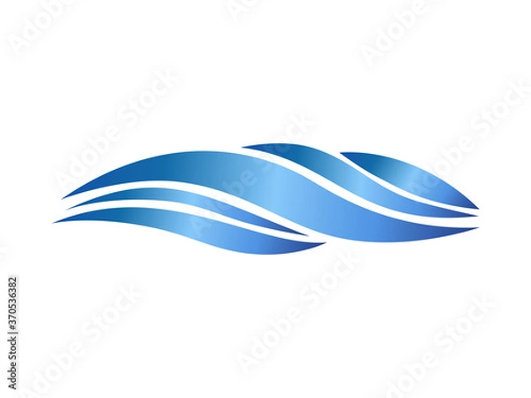 Fototapeta Sea logo. Wave logo. Wave gradient vector illustration. 