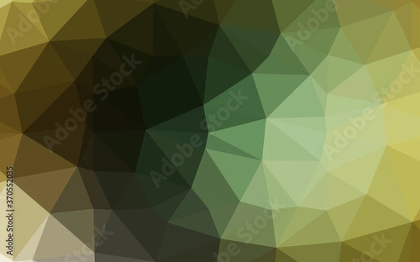 Fototapeta Dark Green, Yellow vector polygonal pattern.