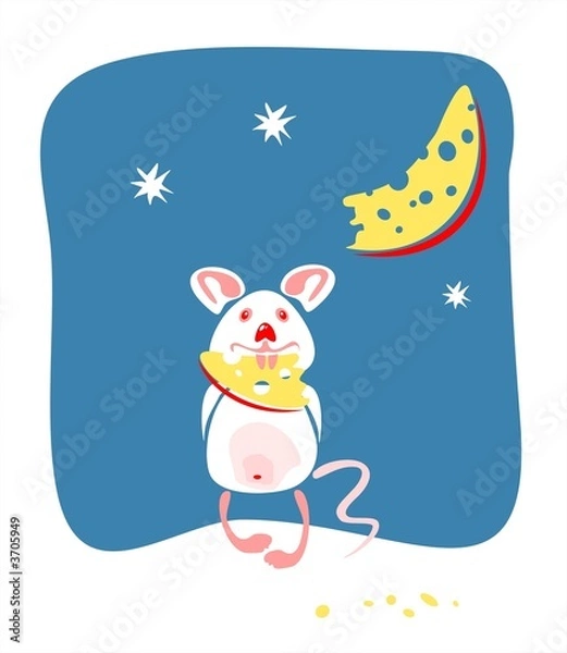 Fototapeta Mouse and moon