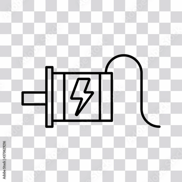 Obraz Servo electric motor vector outlite icon. 