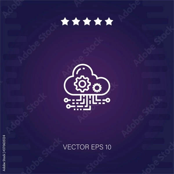 Obraz saas vector icon modern illustration