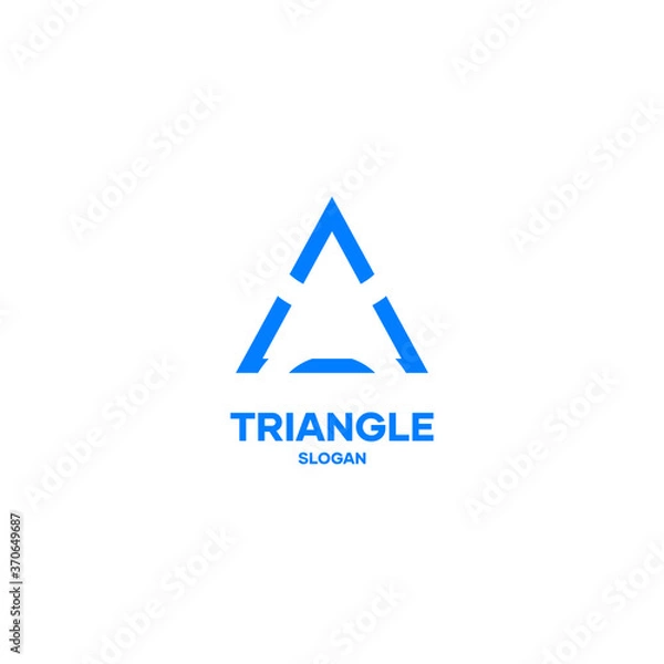 Fototapeta Triangle logo icon design vector simple minimal elegant