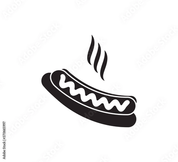 Obraz Food hamburger icon vector logo design template