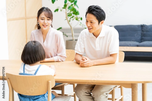 Fototapeta アジア人　親子　ポートレート
