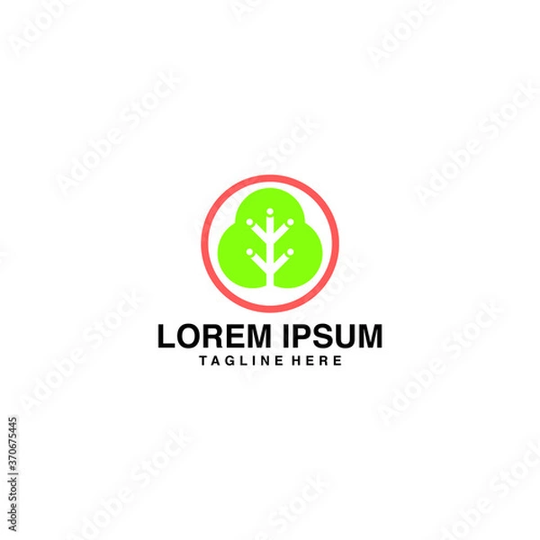 Fototapeta Simple Tree Logo Vector Icon Illustration