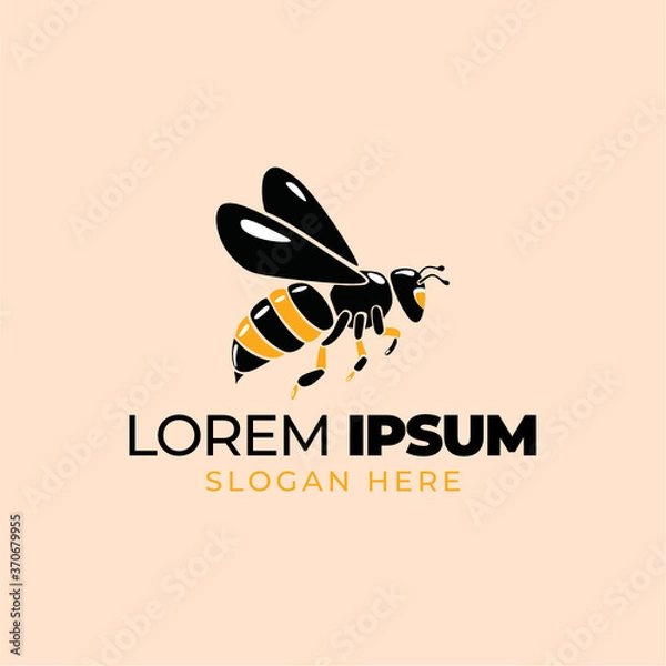 Fototapeta Bee vector illustration logo