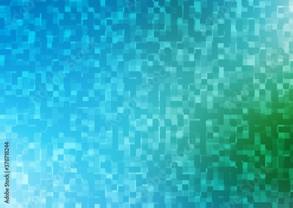 Obraz Light Blue, Green vector cover in polygonal style.