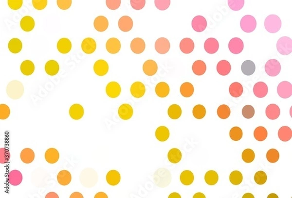 Fototapeta Light Pink, Yellow vector background with bubbles.