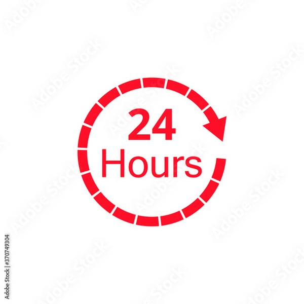 Fototapeta Time icon, Clock logo. Stock illustration.