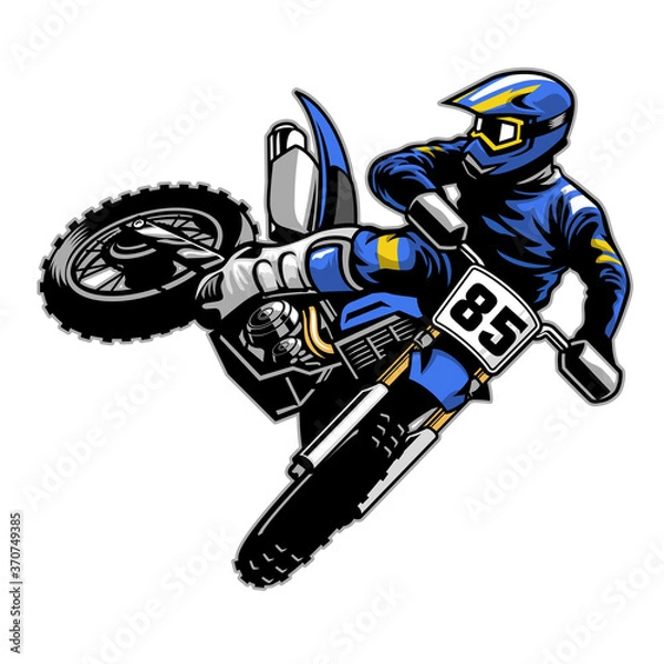 Obraz biczowanie ogonem motocross
