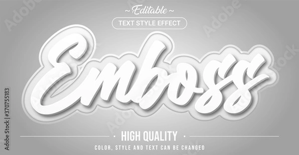 Obraz Editable text style effect - Emboss theme style.