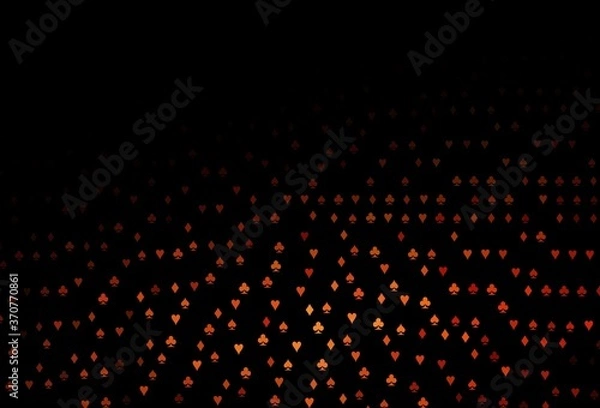 Obraz Dark Red vector texture with playing cards.