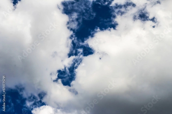 Fototapeta Sky with clouds for background. The sky is blue.