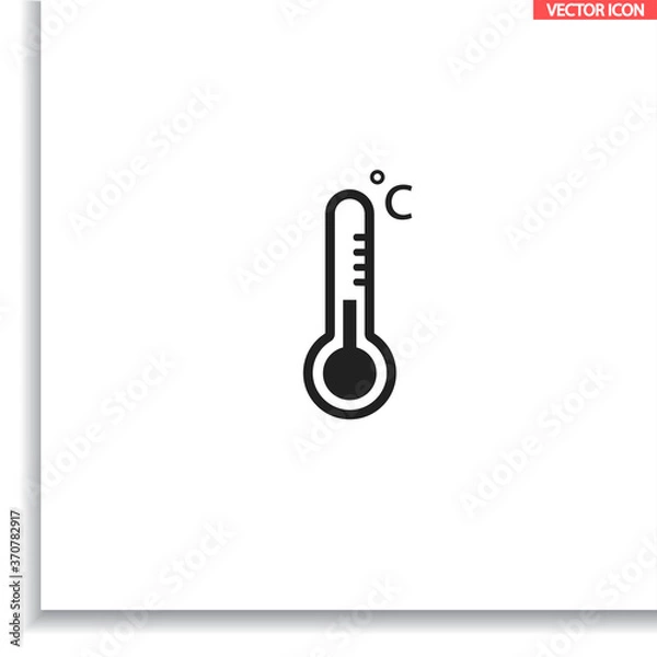 Fototapeta Thermometer  vector icon , lorem ipsum Flat design
