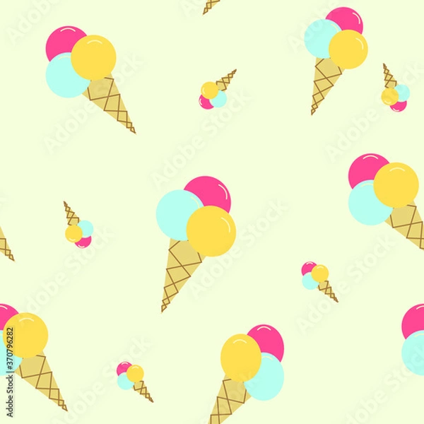 Obraz Vector seamless pattern. Ice-cream background for textile.